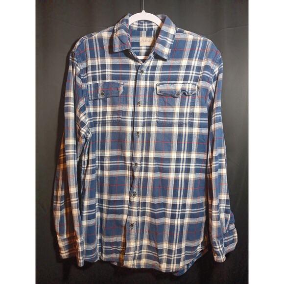 Jachs Other - Jachs Men’s XLT Flannel Shirt Blue Plaid Heavy Knit Cotton Long Sleeve Casual